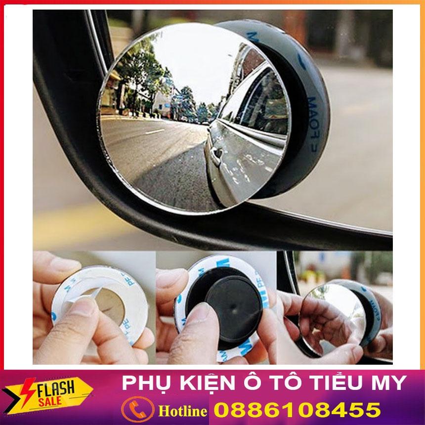 Bộ 2 Gương cầu lồi gắn kính hậu ô tô xoay 360 xóa điểm mù