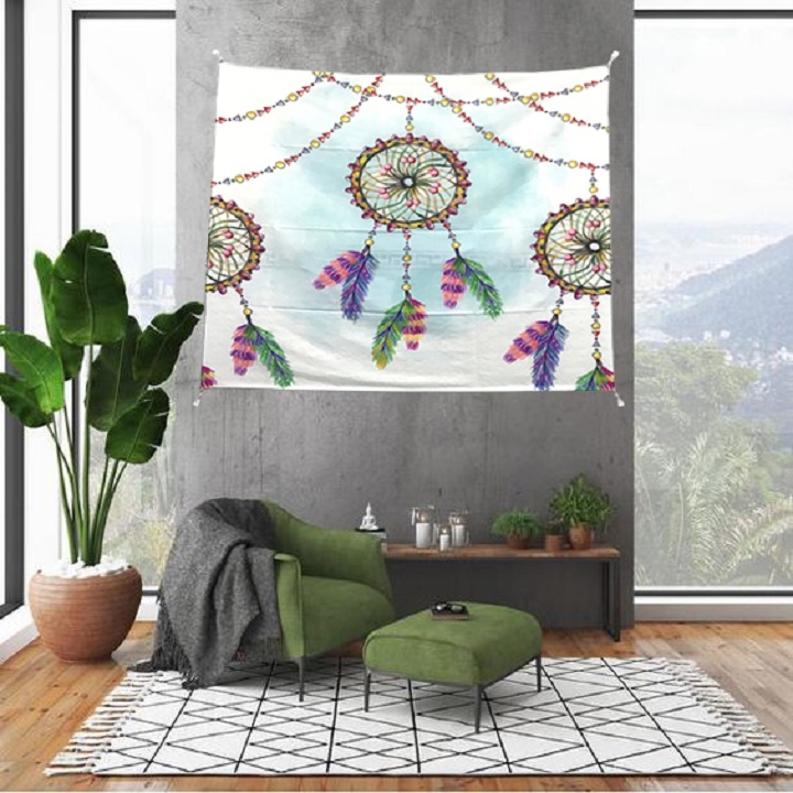 Tranh vải treo tường dreamcatcher trang trí đáng yêu