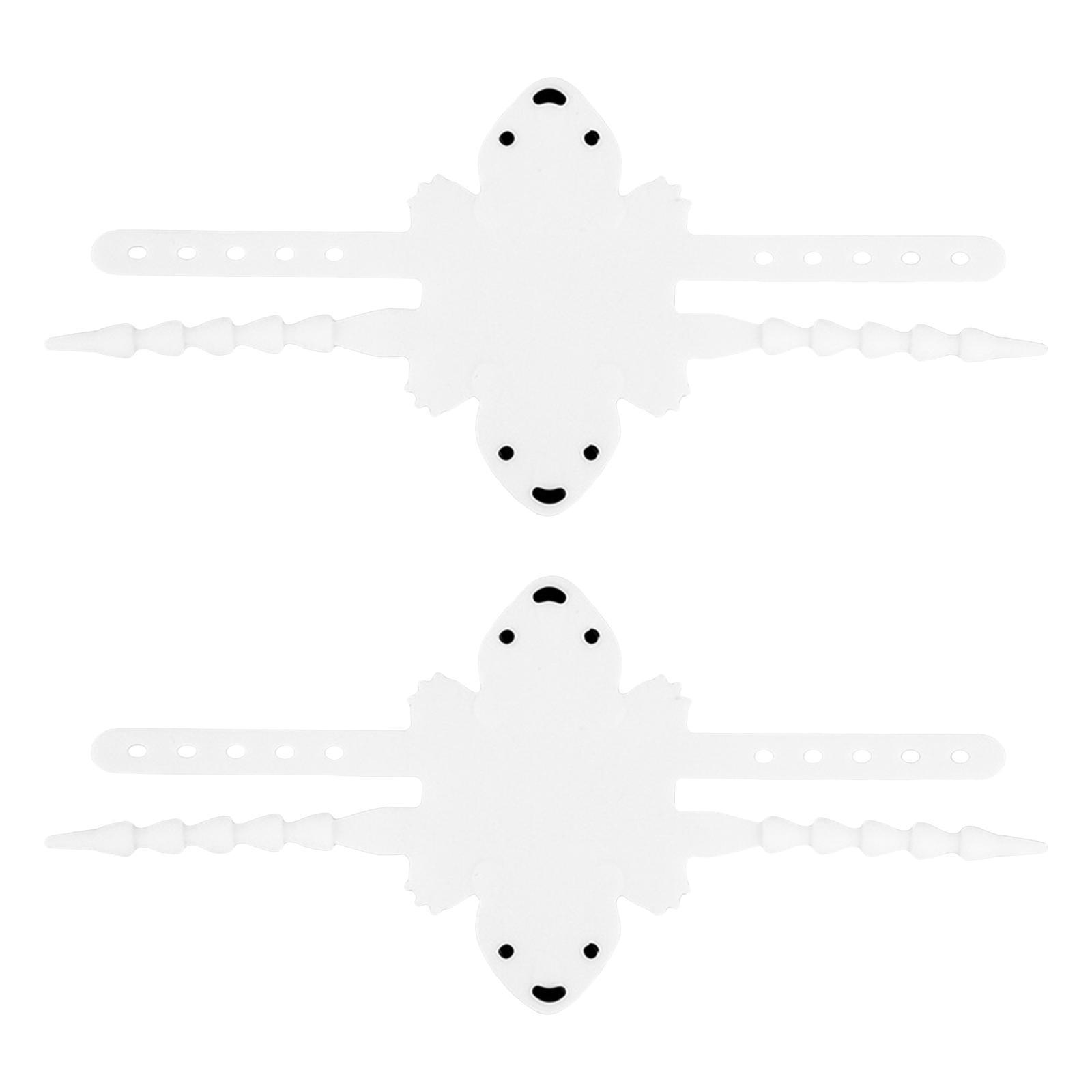 2x White Silicone Door Cushion Latch Cover Adjustable Cute