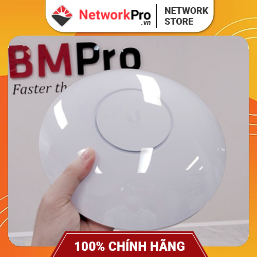 Bộ Phát WiFi UniFi U6 LR Hàng Chính Hãng - Tốc Độ 3 Gbps, Chịu Tải 300 User