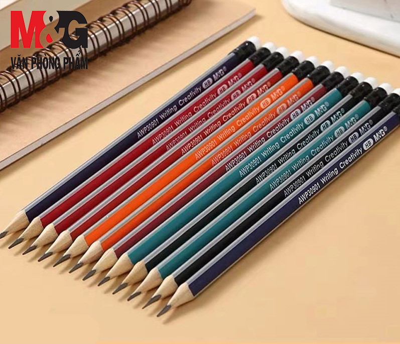 Combo 5 Bút chì chuốt M&G AWP30971 nhiều màu, ngòi HB
