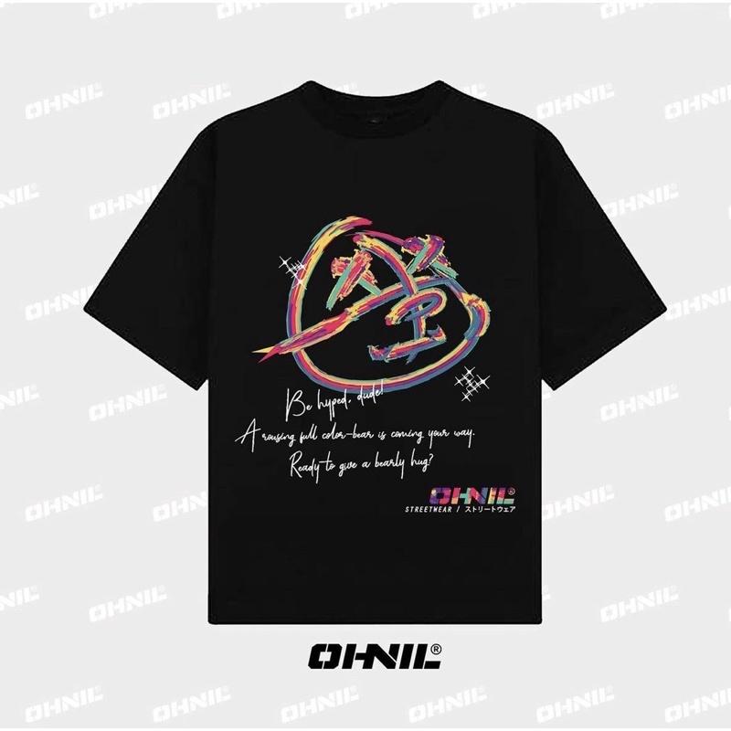 Áo Thun In hoạ Tiết Mặt Gấu OhNil