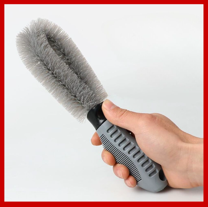 Chổi cọ rửa vành mâm, lazang bánh xe - Kích thước 25cm x 6,5cm x 3cm - Vệ xinh đánh lốp xe ô tô.