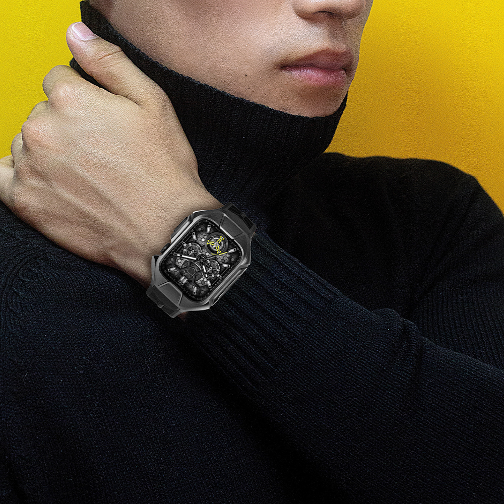 Ốp Case tích hợp dây đeo Steel Armor cho Apple Watch Series 4/5/6/SE/7/8/9/SE1,2 Size 44mm/45mm - Hàng Chính Hãng