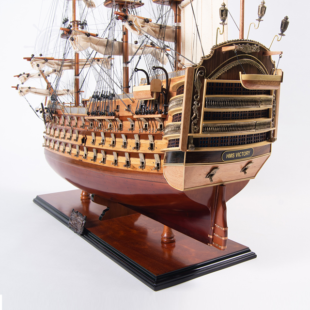 Mô Hình Thuyền Chiến Bằng Gỗ HMS Victory Large Dùng Để Trưng Bày Trang Trí Dài 97 Cm