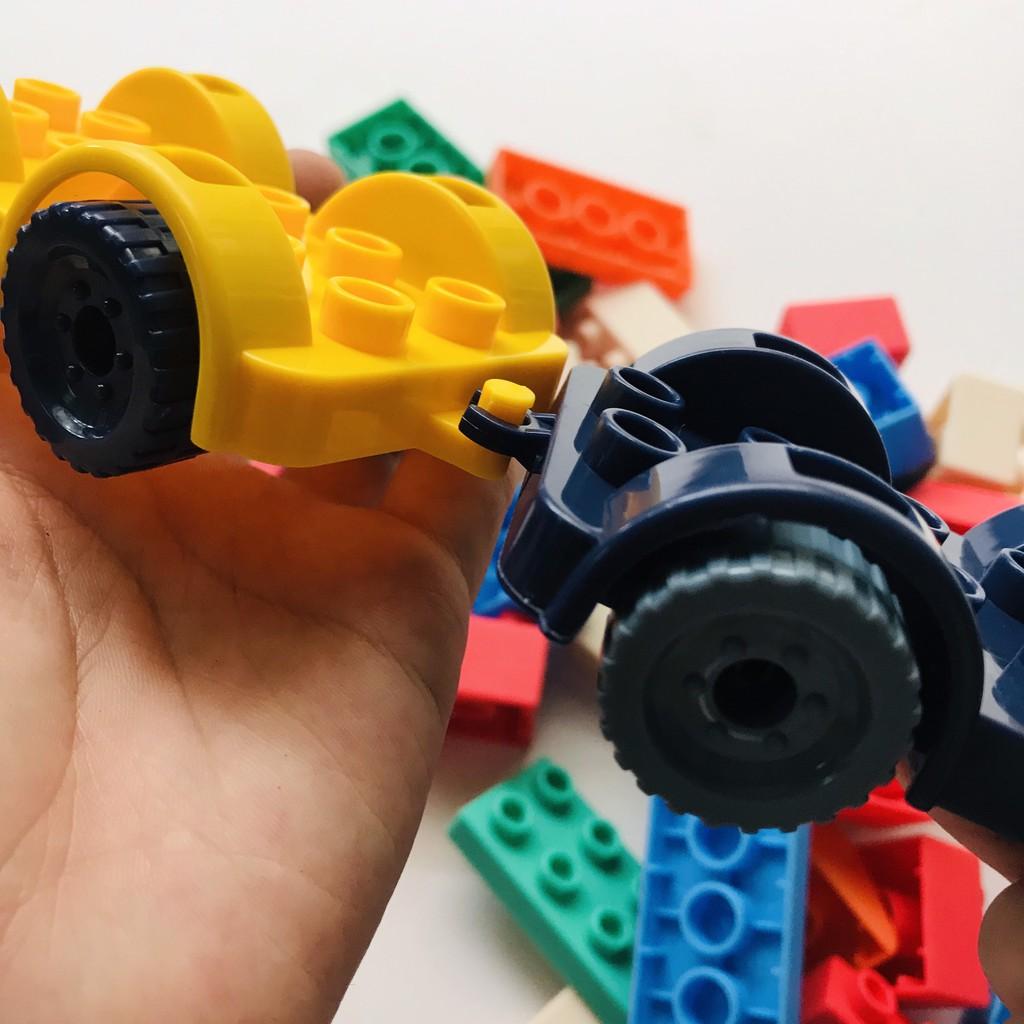 Lắp ghép nhựa dẻo 60-90 chi tiết an toàn kích thước lớn đồ chơi phát triển tư duy cho bé từ 2 tuổi
