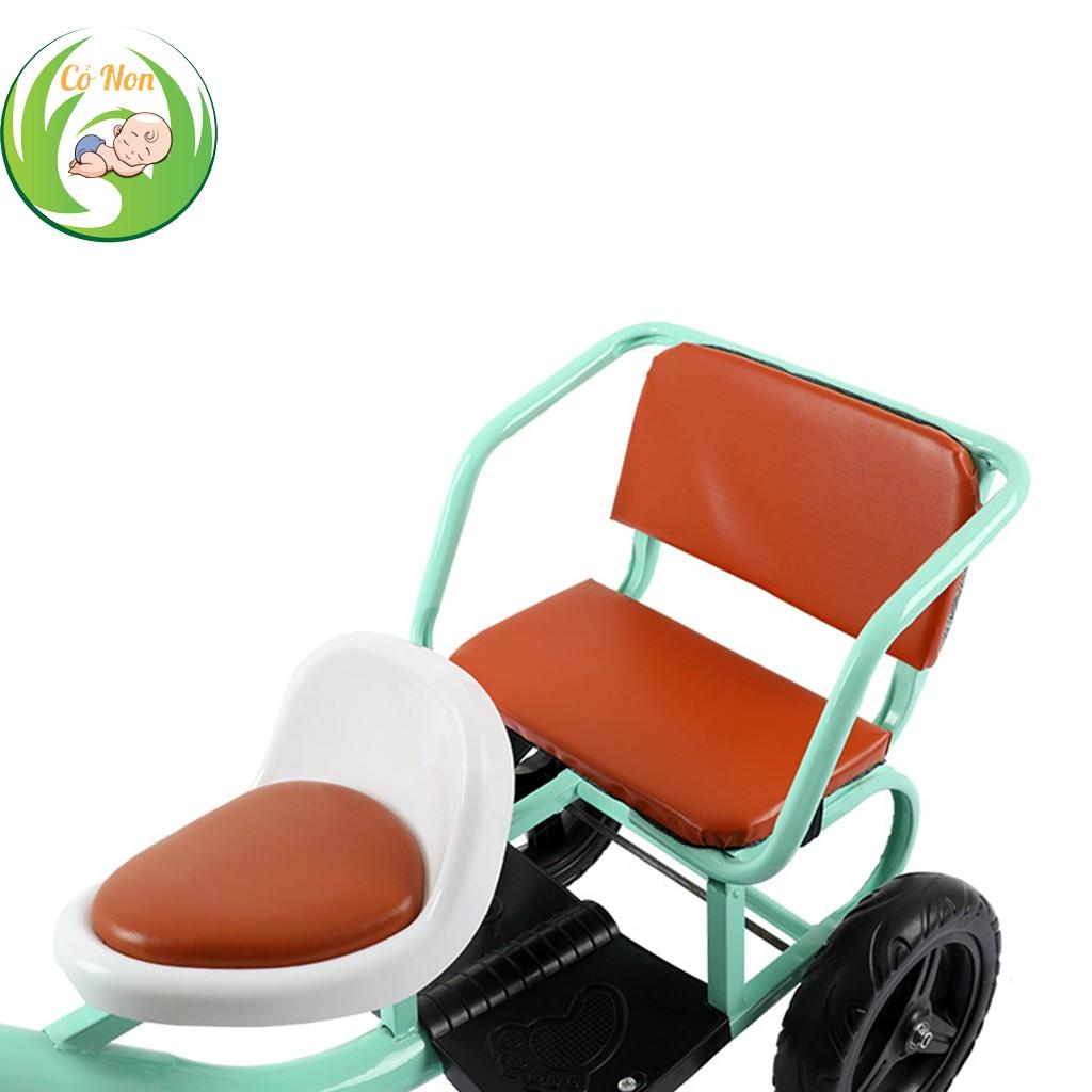 Xe đạp xích lô 3 bánh cho bé yên bọc da cao cấp