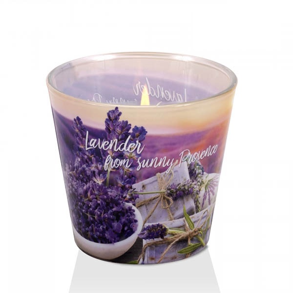 Ly nến thơm Bartek Candles BAT6441 Lavender Fields 115g (Hương oải hương)