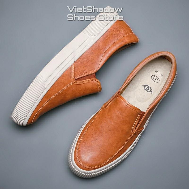 Giày lười nam slip on thương hiệu BAODA - Chất liệu da PU đế cao su 3 màu tuyệt đẹp - Mã SP 21318