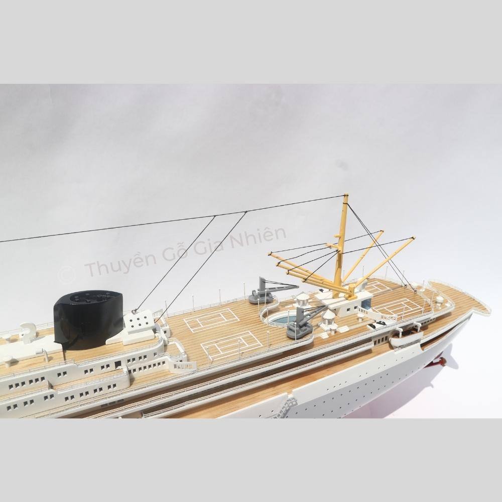 Mô Hình Thuyền Gỗ Trang Trí Phong Thủy Dạng Thuyền Du Lịch MS WILLEM RUYS Chính Hãng, Hàng Xuất Khẩu Chất Lượng Cao