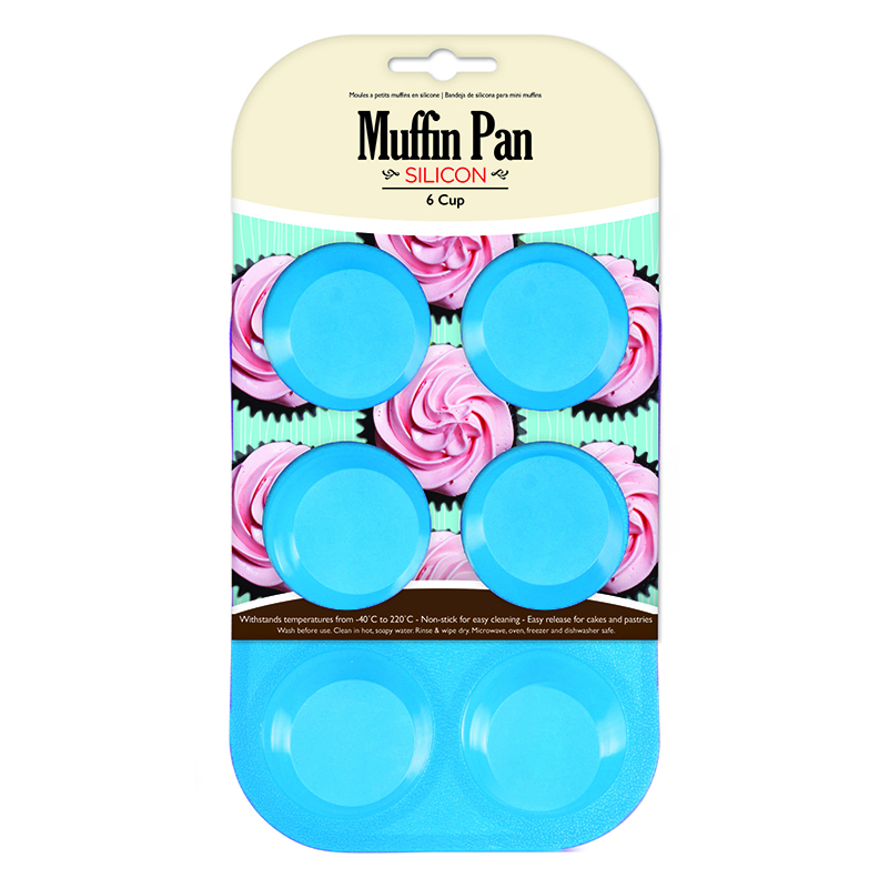 Khuôn Nướng Bánh Nhỏ Bằng Silicon 6 Cái Uncle Bill – Muffin Pan Silicon 6 Cup