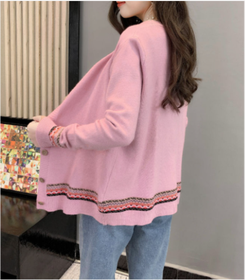Áo khoác len nữ cardigan dệt kim tay dài dáng rộng cadigan thời trang cổ chữ V phong cách ullzang Hàn Quốc AH36