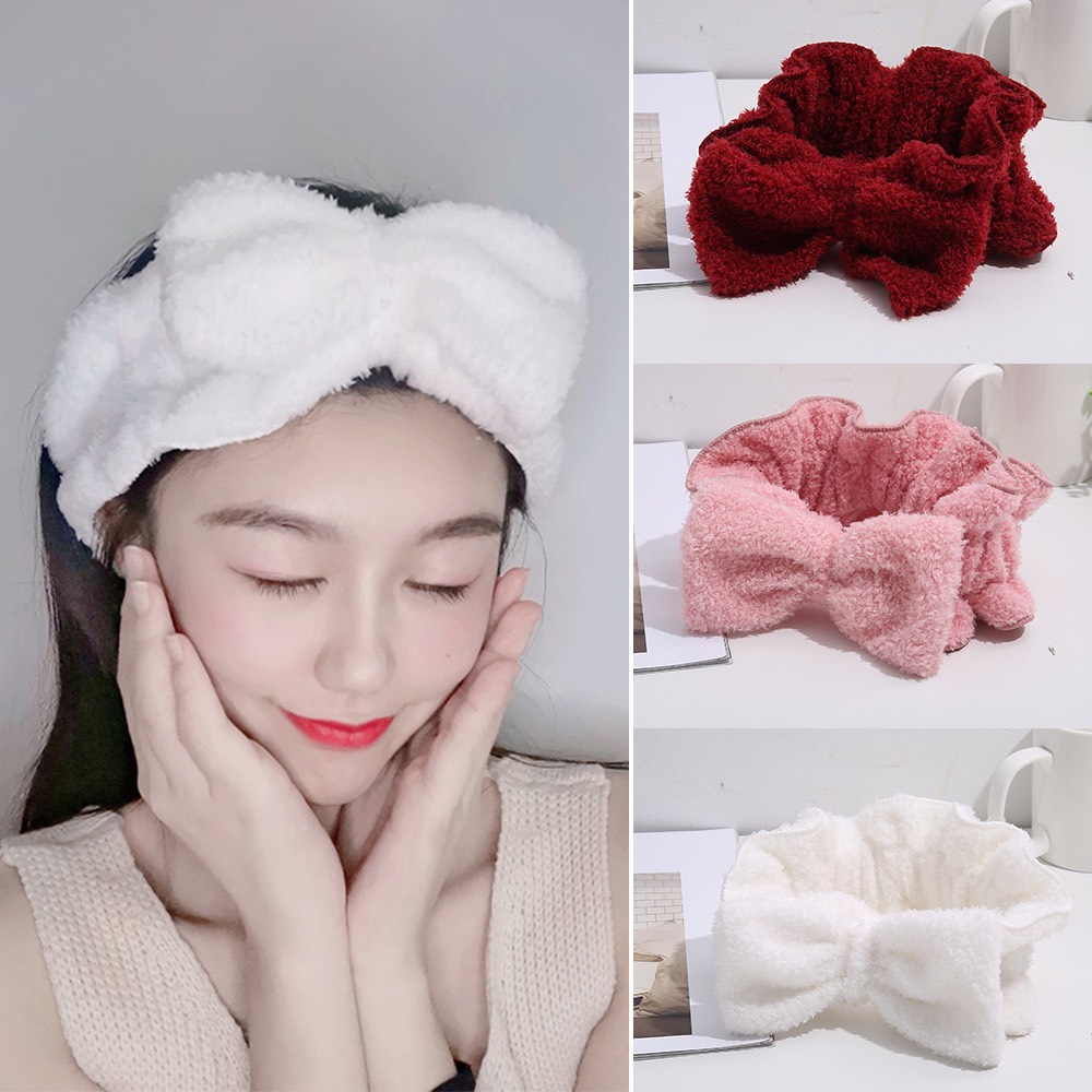 Băng Đô Turban Cài Tóc Nơ Bèo To Bản Quyến Rũ BD19