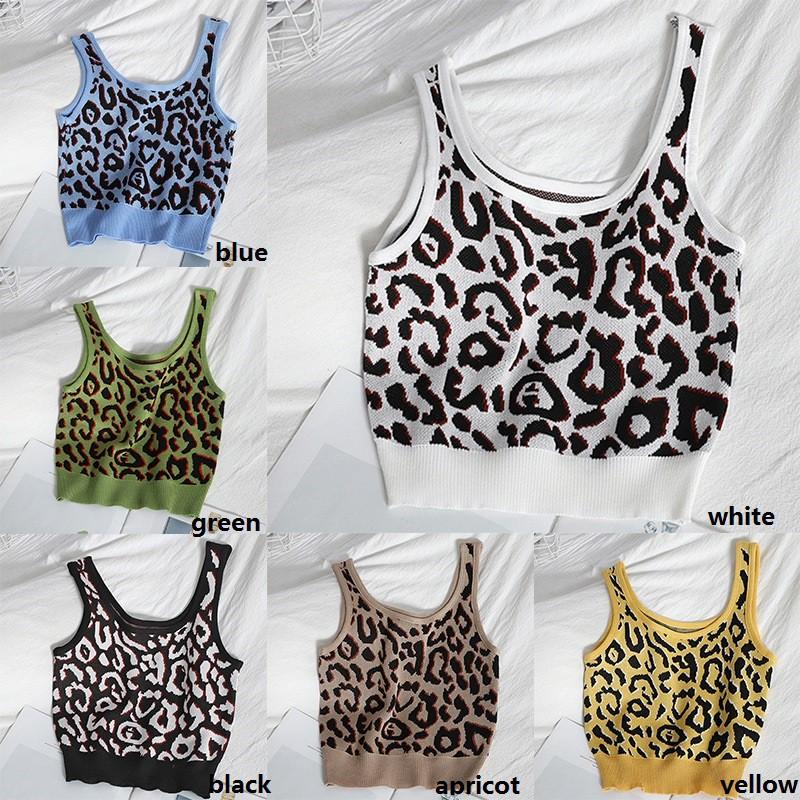 Áo Hai Dây Cổ Vuông Họa Tiết Da Báo Quyến Rũ Cho Nữ