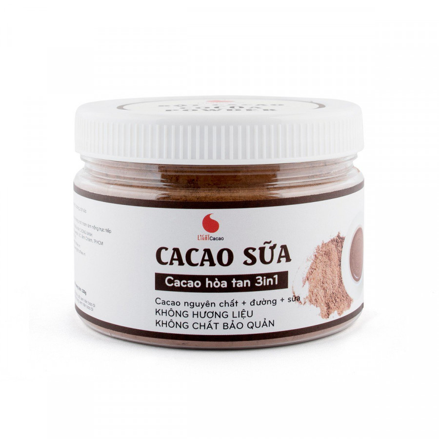 Cacao sữa 3in1 thơm ngon, tiện lợi Light Cacao - hũ 230g