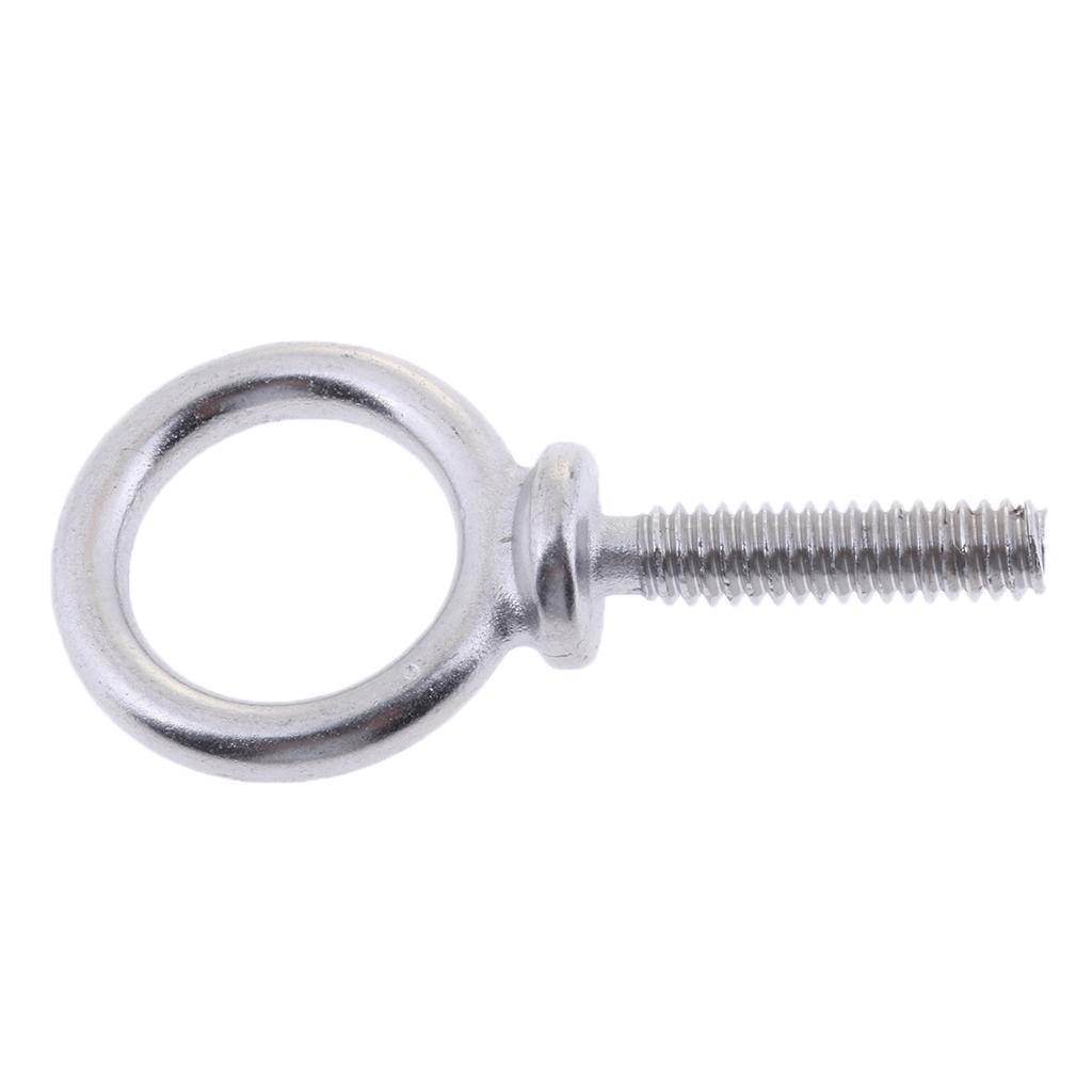 2-4pack 304 Stainless Steel Lifting Eye Bolt Ring Shape Screws Nuts Part M4