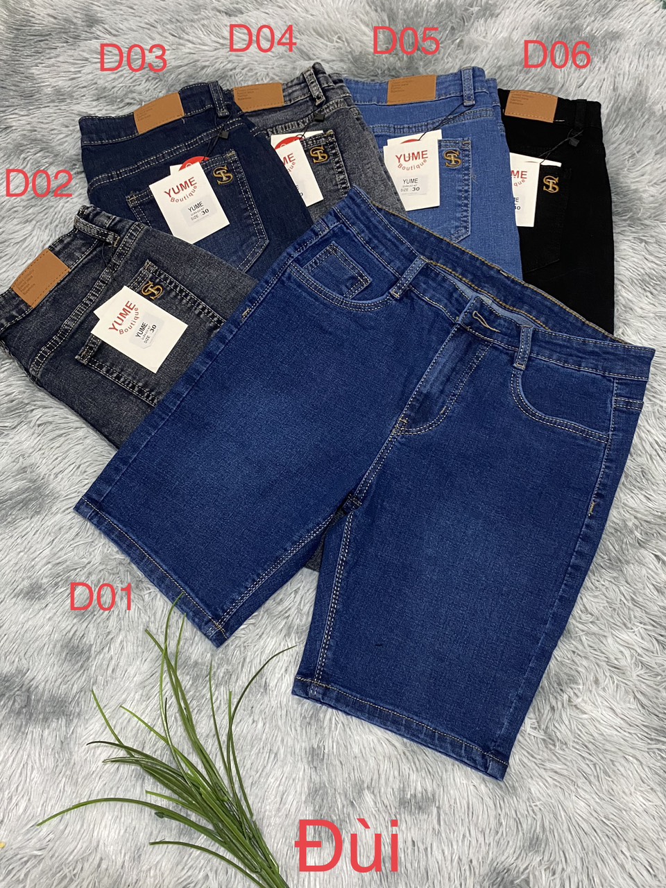 Quần đùi jean nữ BIGSIZE có size 26-44. Vải dày và co giãn. YUME JEAN BIGSIZE