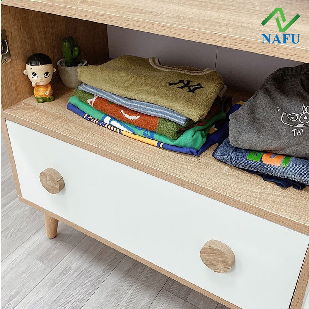 Tủ Quần Áo Trẻ Em Bear Shelf Thông Minh Nhỏ Xinh Hiện Đại NAFU GP123