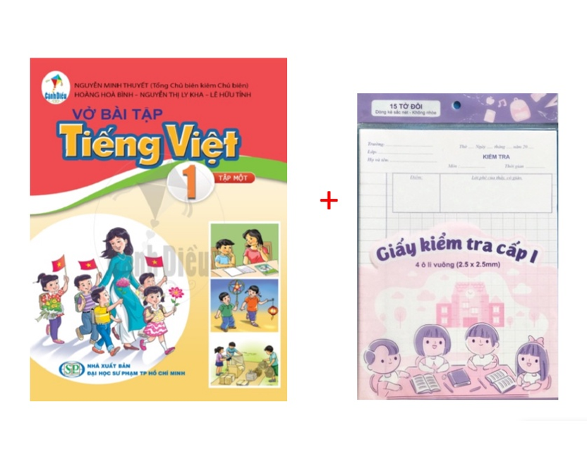 Sách - Vở Bài Tập Tiếng Việt lớp 1 tập 1 + tập giấy kiểm tra cấp 1