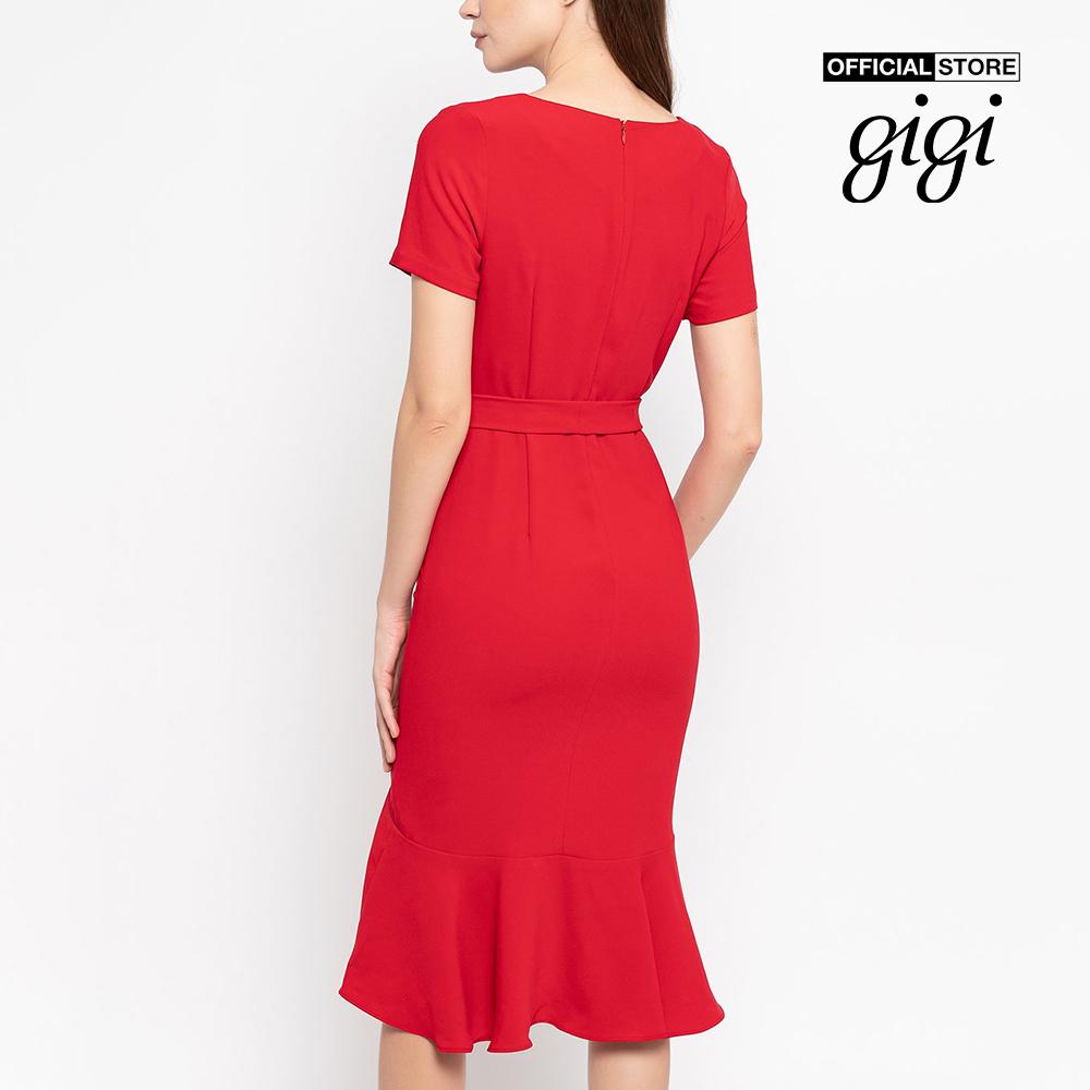 GiGi - Đầm midi đuôi cá xếp bèo nữ tính G2102D221235