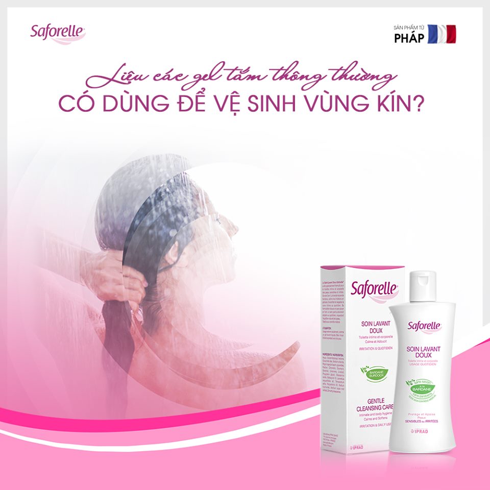 Dung Dịch Vệ Sinh SAFORELLE Gentle Cleansing Care (250ml) + Tặng 1 Móc Khóa Nhựa 2 Mặt