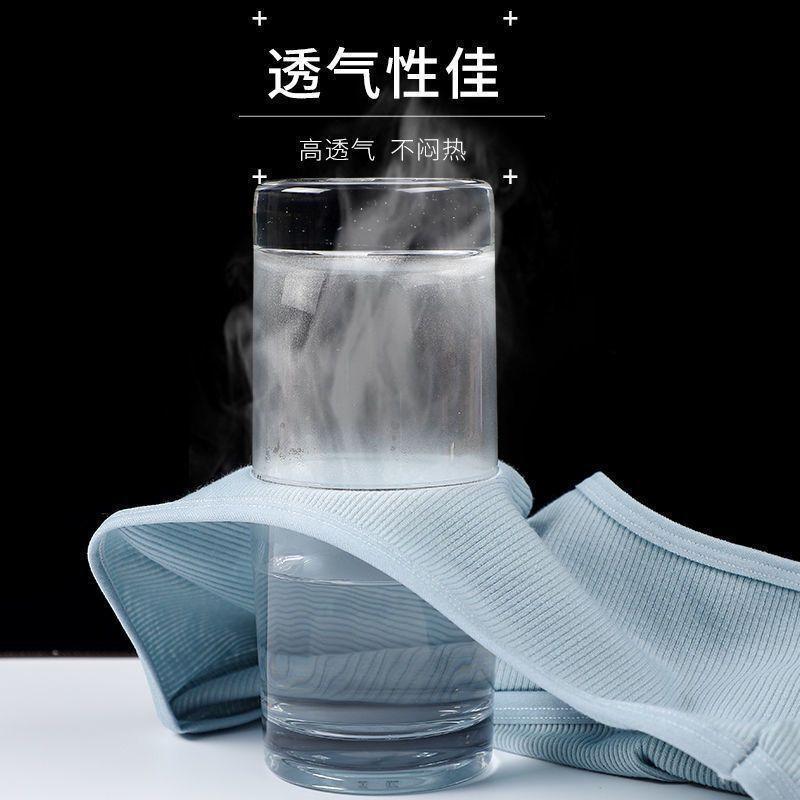 Quần lót nữ CẠP CAO cotton gân tăm, ôm dáng, mềm mịn thoáng Khí, thấm hút mồ hôi tốt, vải dày dặn Women Trắng - Da