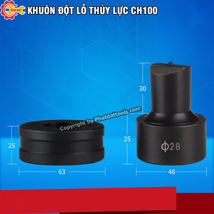 Khuôn đột lỗ tròn cho máy đột lỗ thủy lực CH 100