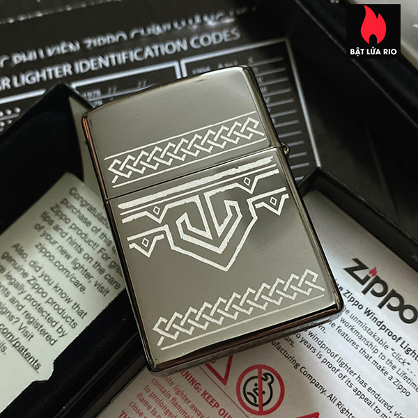 Bật Lửa Zippo 49302 – Zippo Odin Design Black Ice