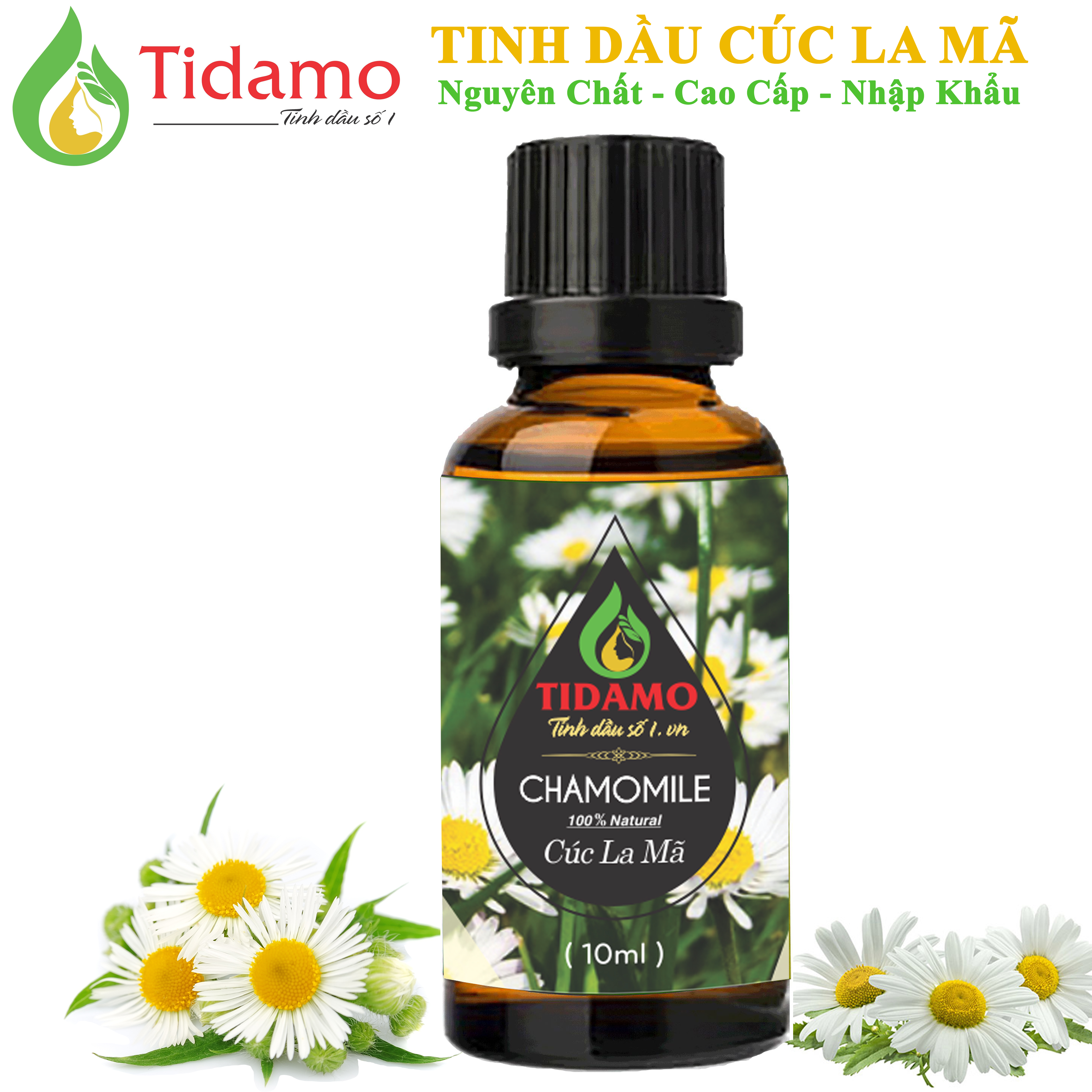 Tinh Dầu Cúc La Mã Cao Cấp Nhập Khẩu 10ML - Tinh Dầu Hoa Cúc La Mã TIDAMO Xông Phòng Tạo Hương Thơm Thư Giãn, Chăm Sóc Da, Bảo Vệ Sức Khỏe