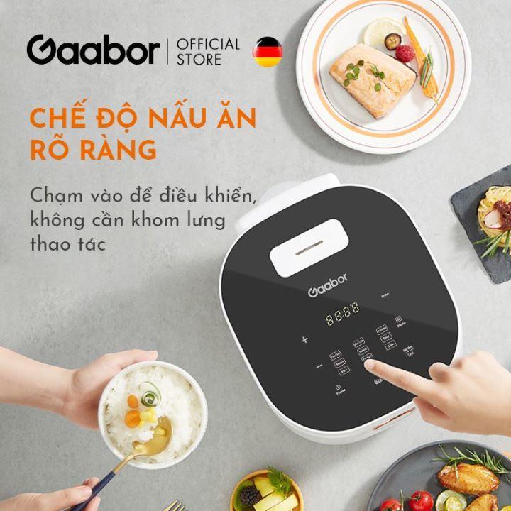 Nồi cơm điện tử GAABOR GR-S30B lòng nồi 1,2L hẹn trước 24h, 9 chế độ nấu - Hàng chính hãng