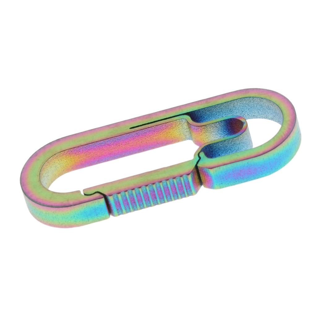Outdoor Titanium Alloy Buckle Carabiner Keychain Key Ring Hook 4cm Colorful