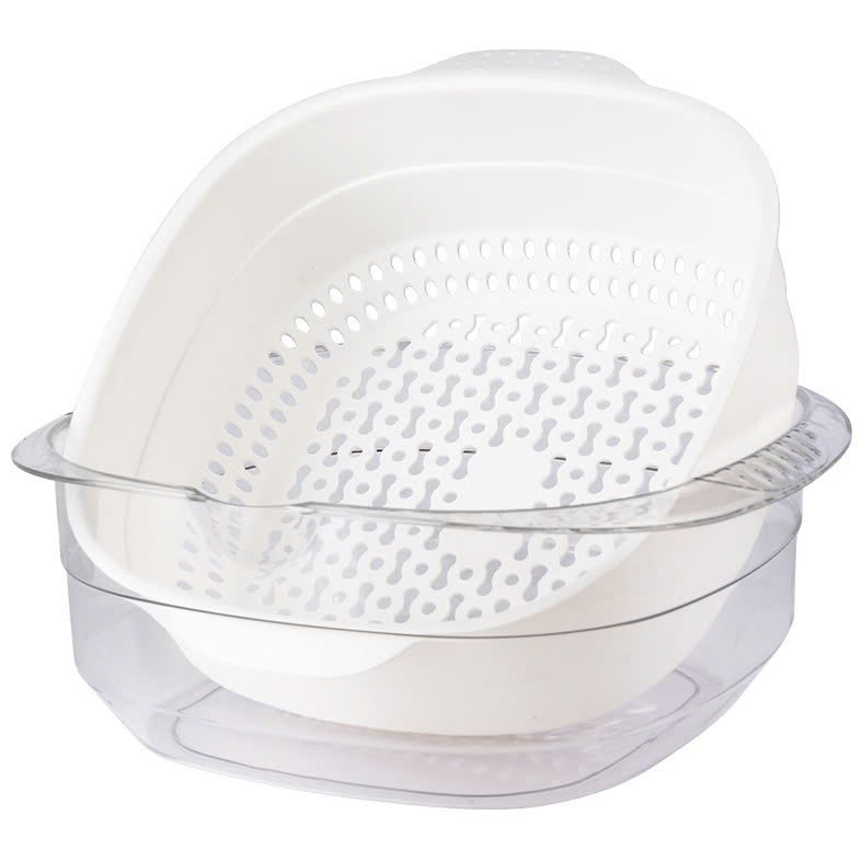 Bộ thau rổ vuông trung HOKORI 2338 nhựa VIỆT NHẬT cao cấp - Rửa rau củ quả, trộn thực phẩm - Hàng Chính hãng