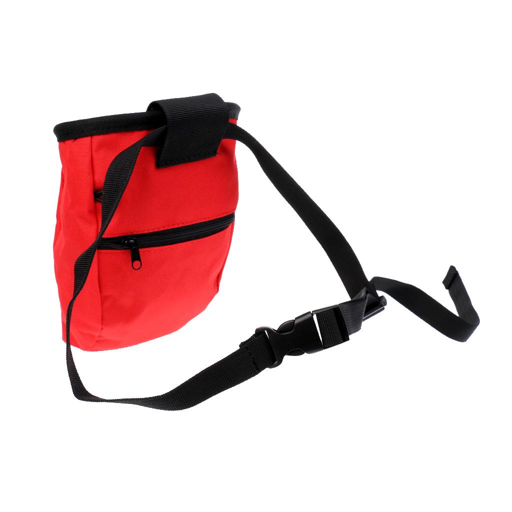 Rock Climb Caving Bouldering Chalk Bag Giving Bag with Belt Black