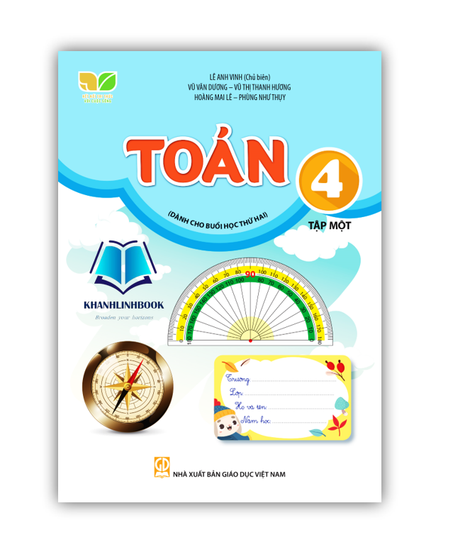 Sách - Combo Toán 4 - Tập 1 + 2 (Dành cho buổi học thứ hai) (Kết nối tri thức với cuộc sống)