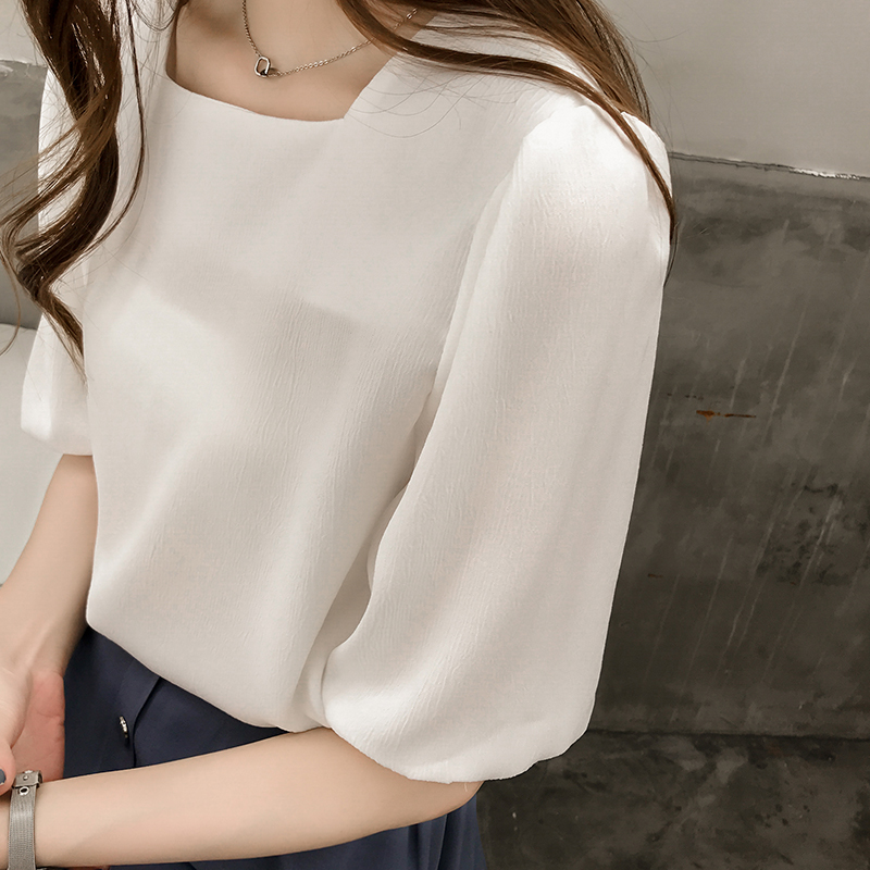 Áo Kiểu Nữ Cổ Vuông Tay Phồng Thời Trang