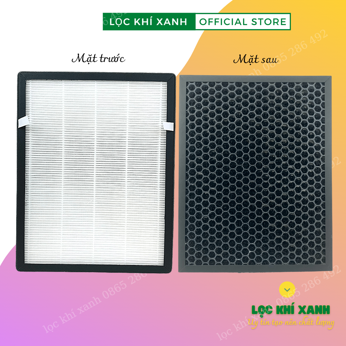 Màng lọc cho Midea KJ20FE, MAP-210GC46 , MAP-200GD41. Màng lọc không khí hepa kết hợp Carbon giá rẻ. Hàng nhập khẩu