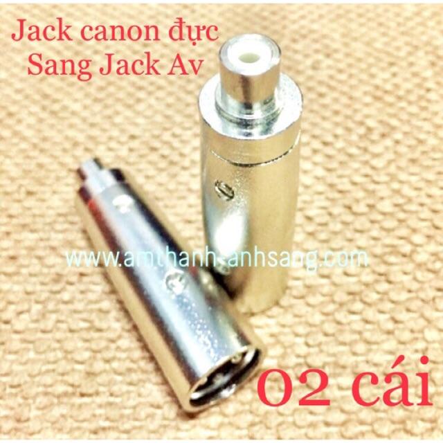 Combo 02 cái rắc chuyển canon đực sang av, hoa sen, Jack chuển, Jack av, Jack canon, Jack audio