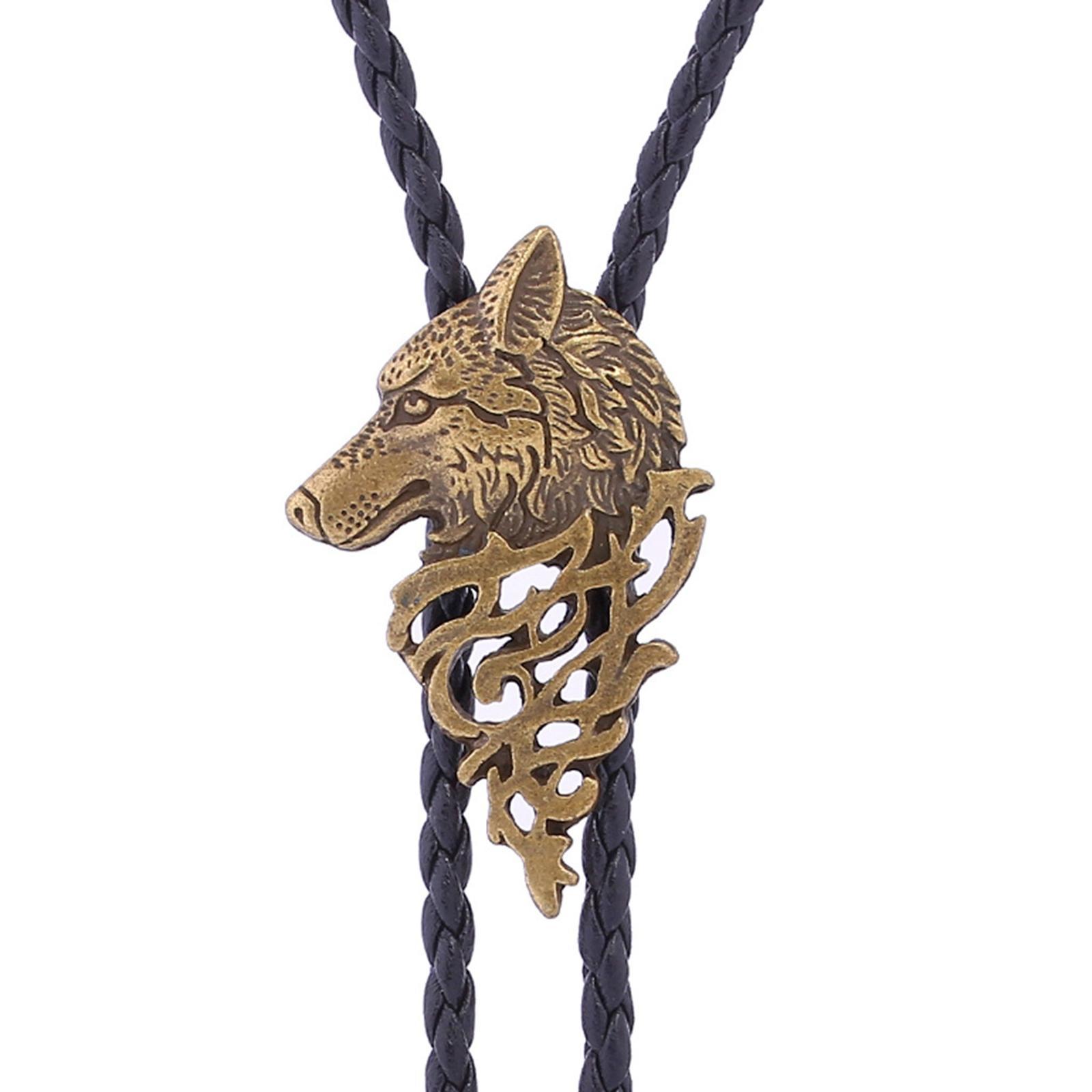 Bolo Tie Wolf American Alloy Vintage for Party Birthday Men Women