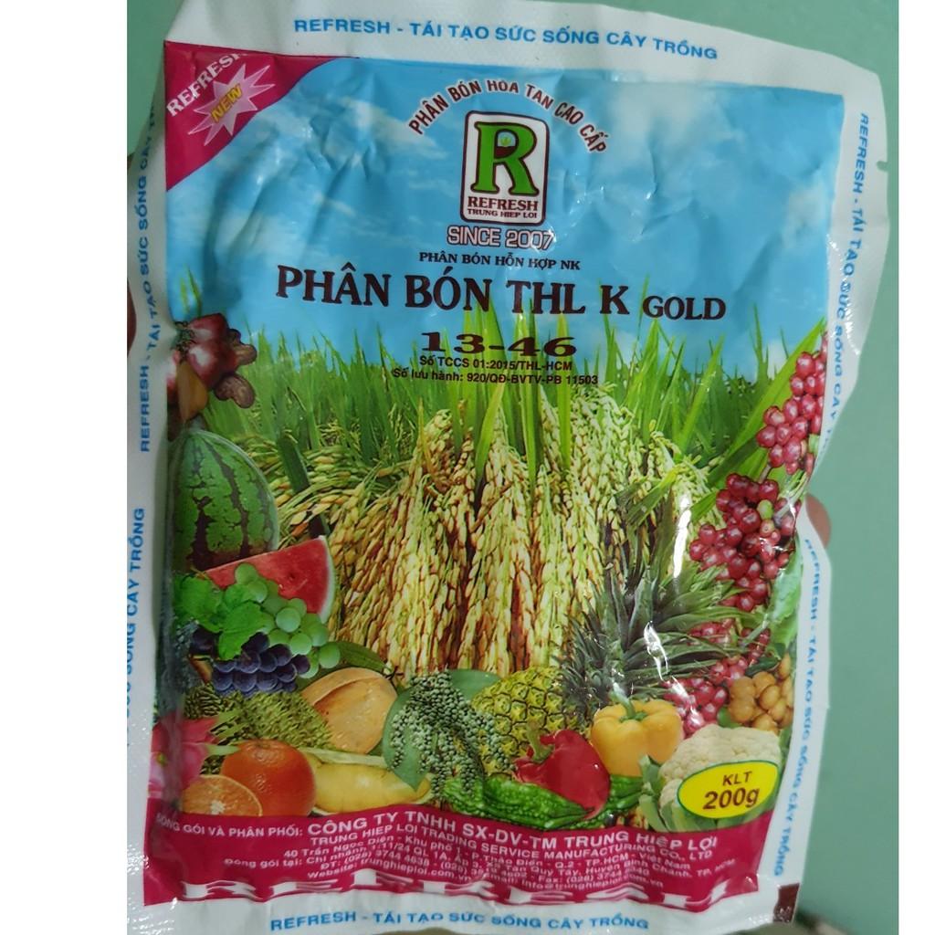 Phân bón THL K GOLD - Kali trắng - Gói 200g _KÍCH THÍCH CHO CÂY TRỒNG RA HOA TẬP TRUNG