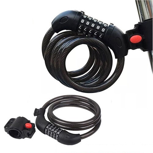 Khóa dây xe đạp 5 số cao cấp