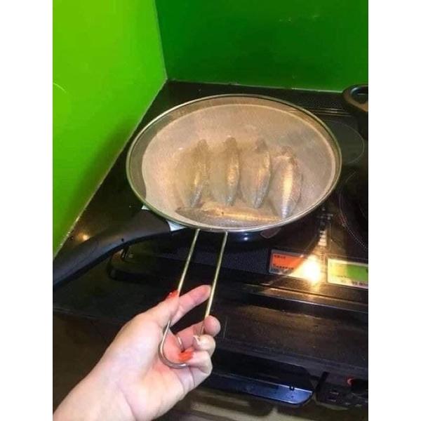 Nắp Vung Lưới Ngăn Văng Dầu Mỡ Khi Nấu Ăn Bằng Inox Cao Cấp