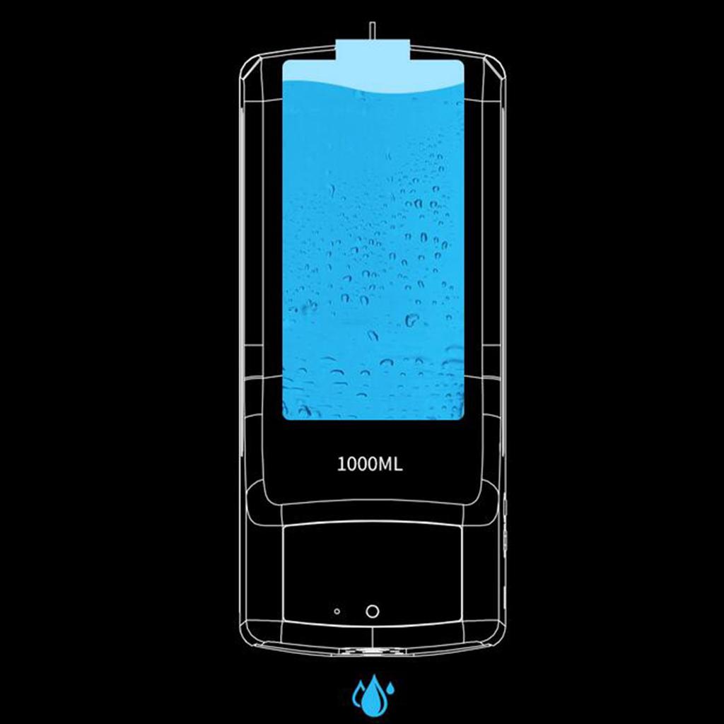 Wall-Mounted Body Thermometer Soap Dispenser, Non-Contact Digital Temperature Measurement with Alarm for Schools Offices Shops