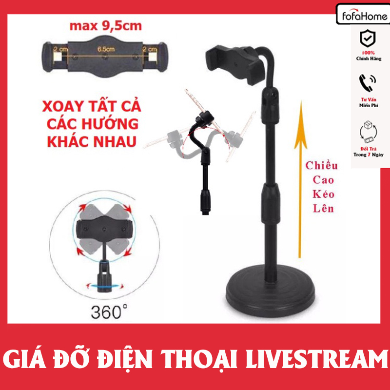 Giá Đỡ Điện Thoại livestream Xem Video Ổn Định Xoay 360 Độ Dùng Để Quay Phim Ghi Hình Đa Dụng - Hàng nhập khẩu