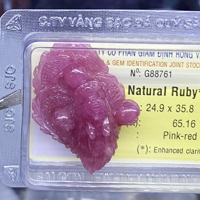 Rông Đoạt Châu Đá Ruby Kiểm Định Tự Nhiên Phong Thuỷ