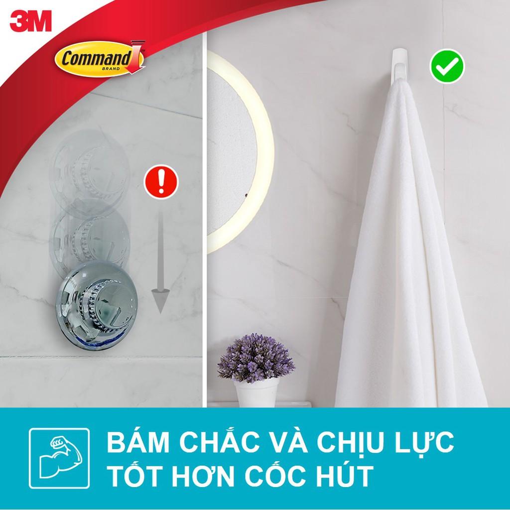 Móc dán tường chống thấm nước Command 3M cỡ lớn chịu lực 2.2kg - Độ bền cao, bám cực chắc, tháo cực dễ 17003B