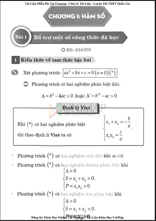 Sổ tay Toán học 12 - Moonbook