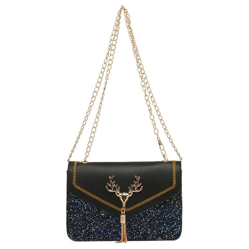 Women's Bag Fashionable Sequins Small Square Bag Shoulder Chain Women's Bag Crossbody Small Bag