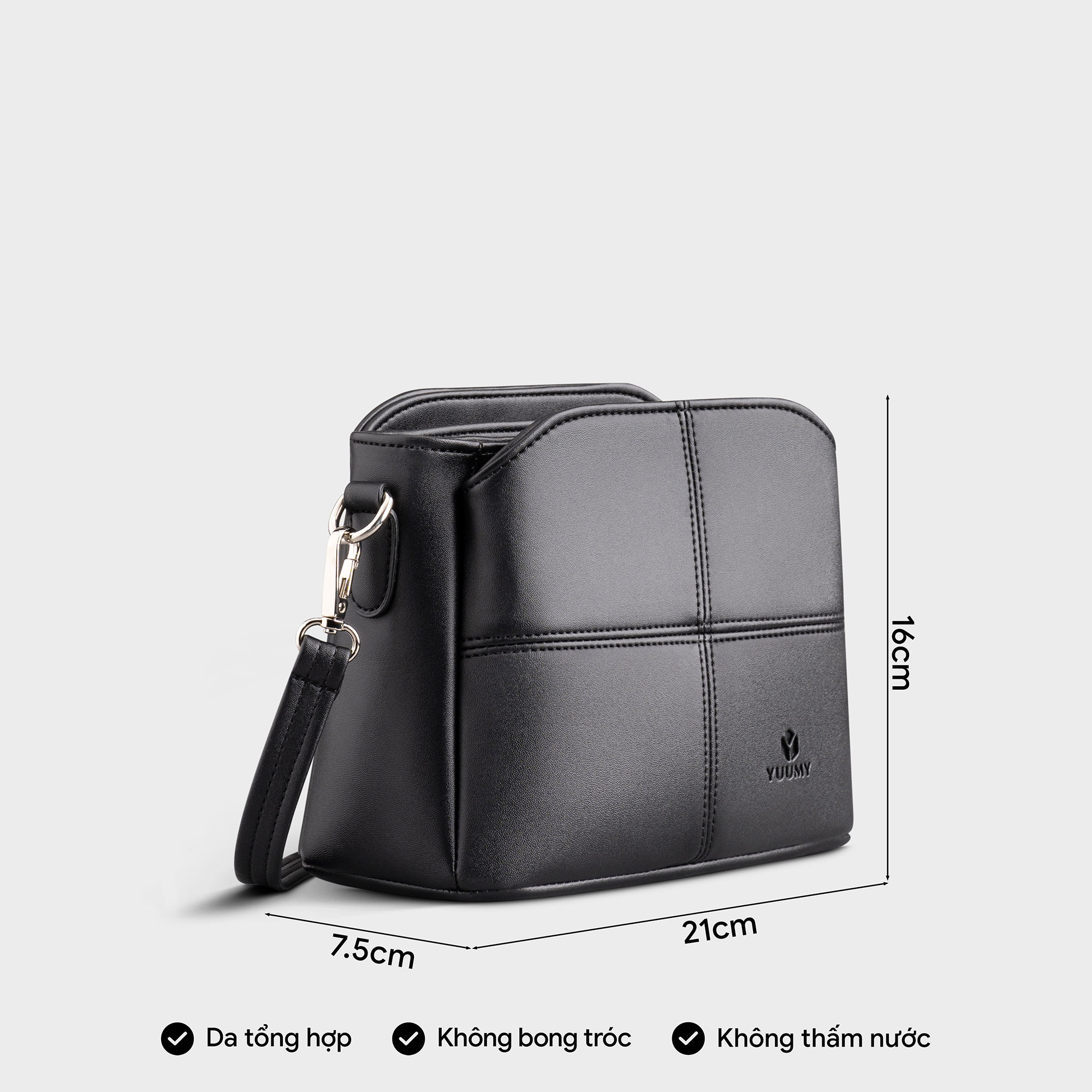 Túi Yuumy ( Thời trang nữ đi chơi size 21 - Túi đeo chéo da Seasand YN196 )