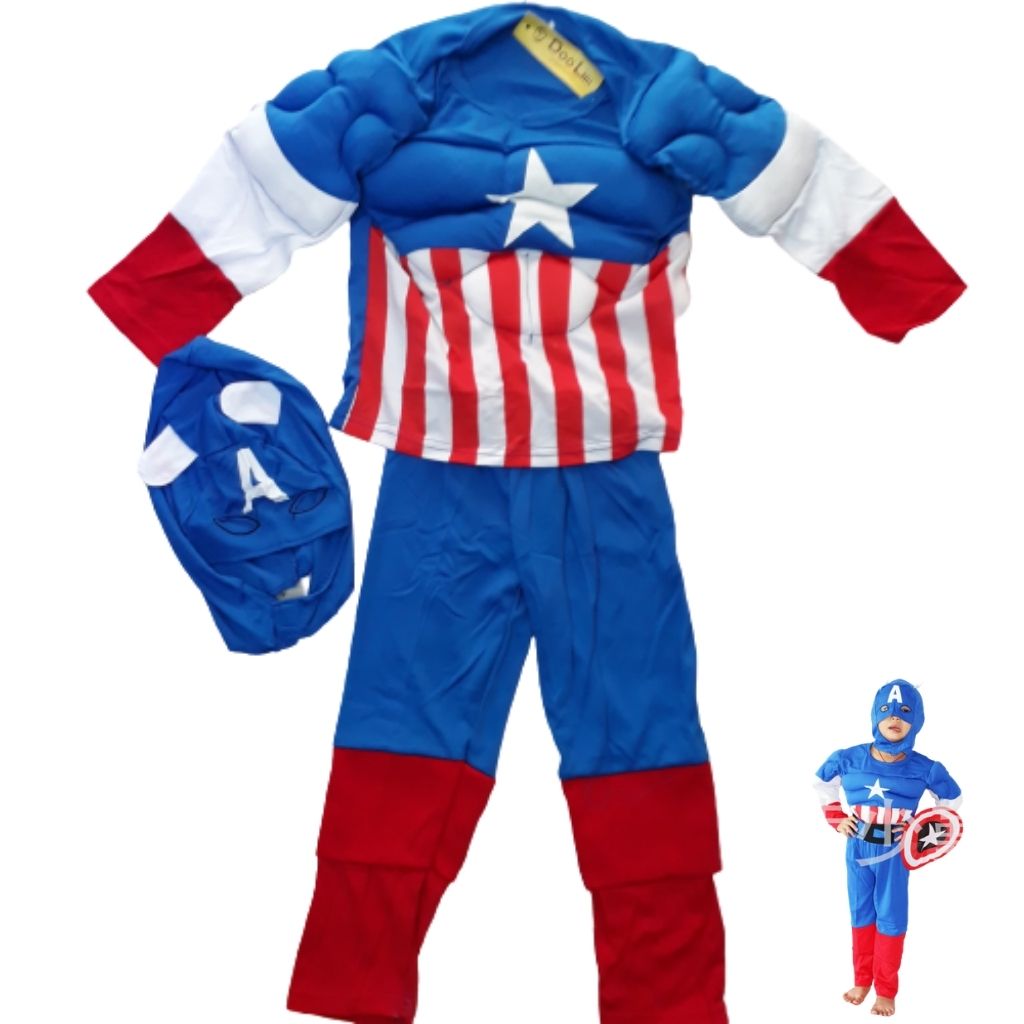 Bộ Hoá Trang Đội Trưởng Mỹ Captain Cơ Bắp