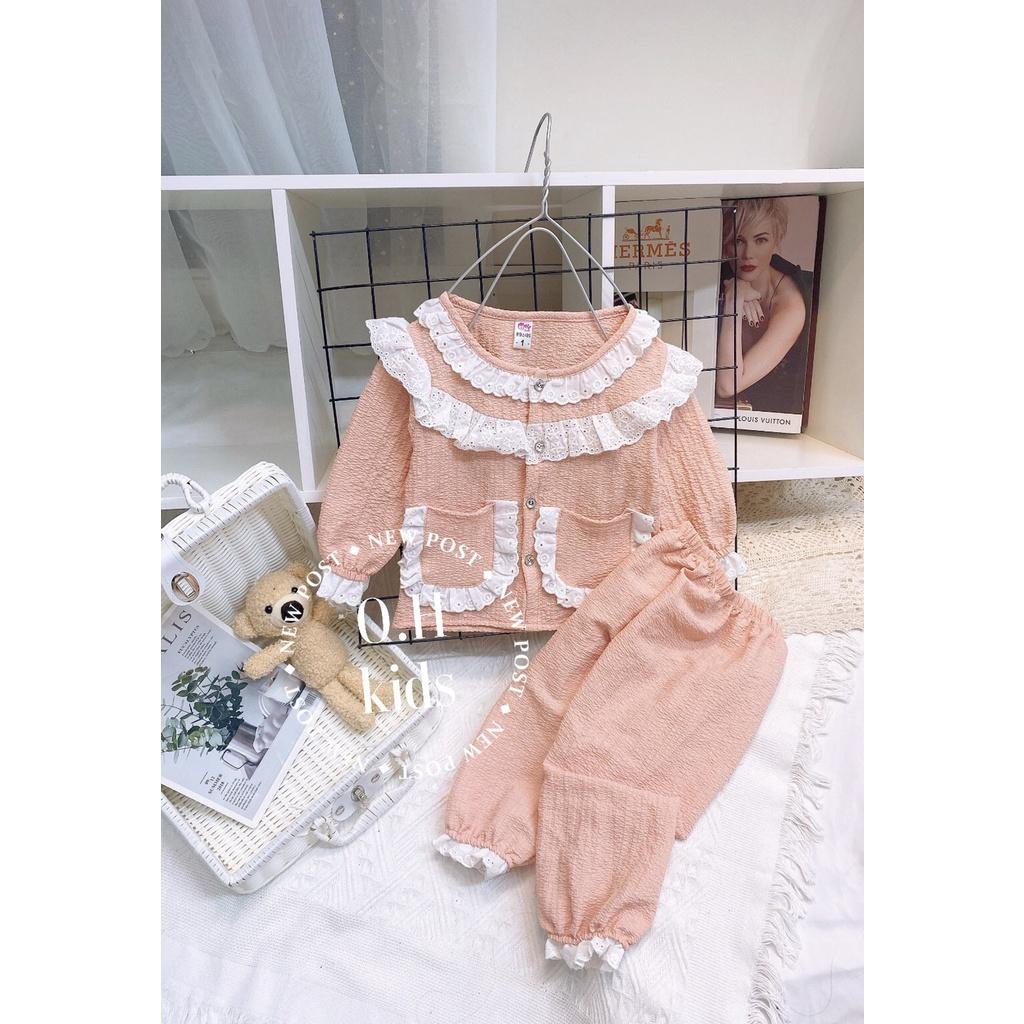 Bộ Đồ Ngủ Pijama Dài Tay Cho Bé Gái